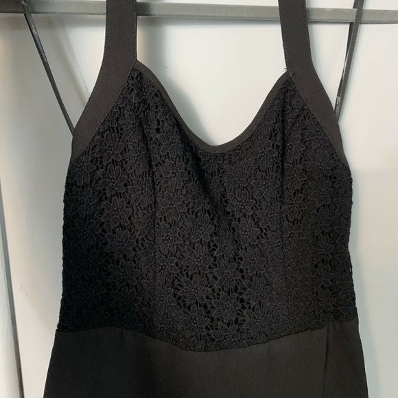 Forever 21 Dress Size S Halter Black Crochet Mini Faux Wrap Back Zipper NWT - Picture 8 of 9